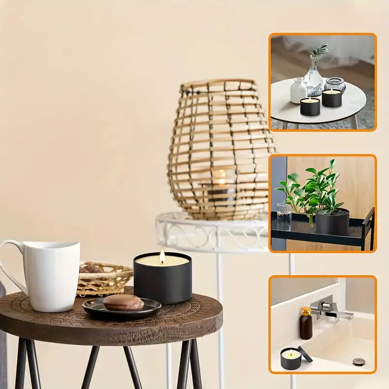 Candle Jars with Lids, 4oz/ pack of 2- Handemade Soy wax